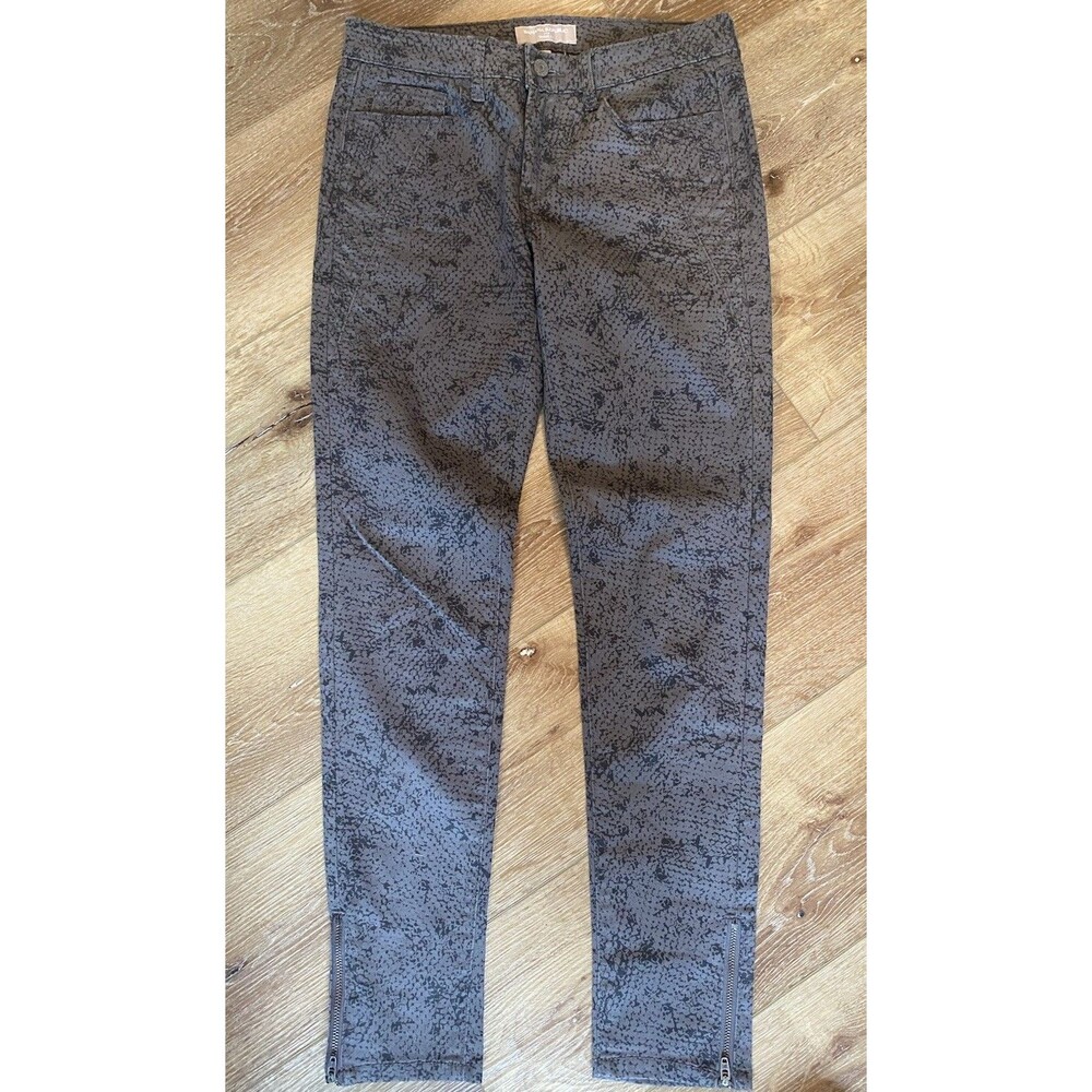 Banana Republic Womens Skinny Fit Pants Size 27/ 4  Gray Zip Hem Stretch EUC